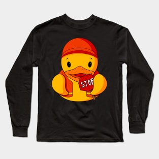 Road Construction Rubber Duck Long Sleeve T-Shirt